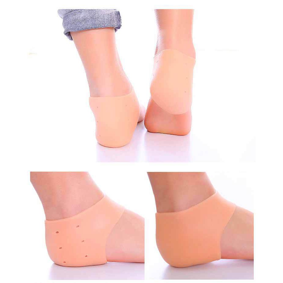 ⚡️𝐅𝐑𝐄𝐄 𝐒𝐇𝐈𝐏⚡️bộ 2 miếng lót giày silicon bao gót bảo vệ chân, chống nứt gót (màu da hoặc trăng đục)