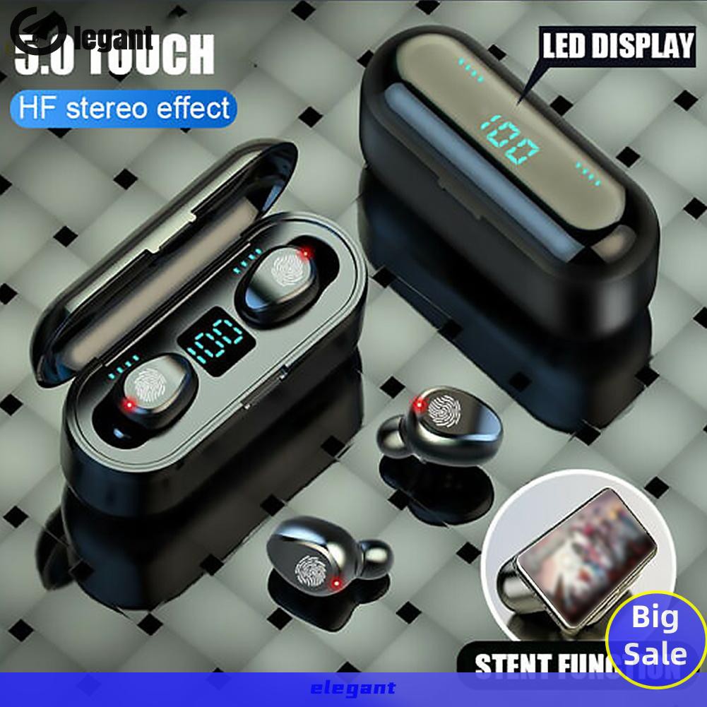 Bộ Tai Nghe Không Dây Bluetooth 5.0 Egxf9-01 Tws Có Hộp Sạc