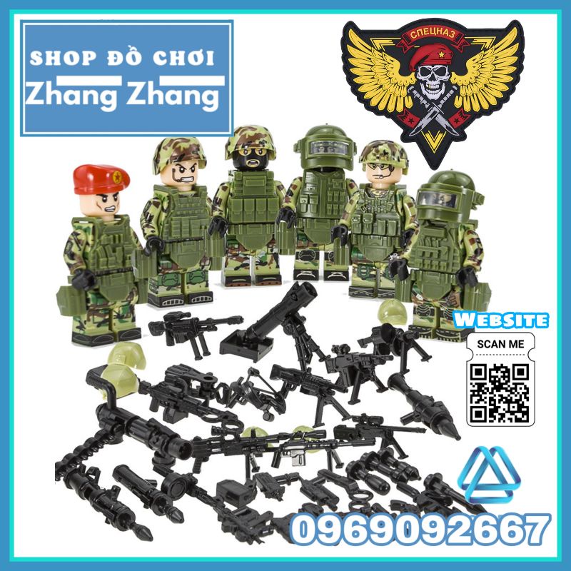 Đồ chơi Xếp hình Lực lượng đặc nhiệm Spetsnaz Alpha Nga tinh nhuệ Minifigures Tbstoy Tbs41-46