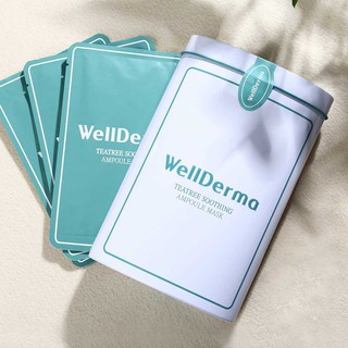 Mặt Nạ Giấy Wellderma Teatree Soothing Ampoule Mask Hàn Quốc