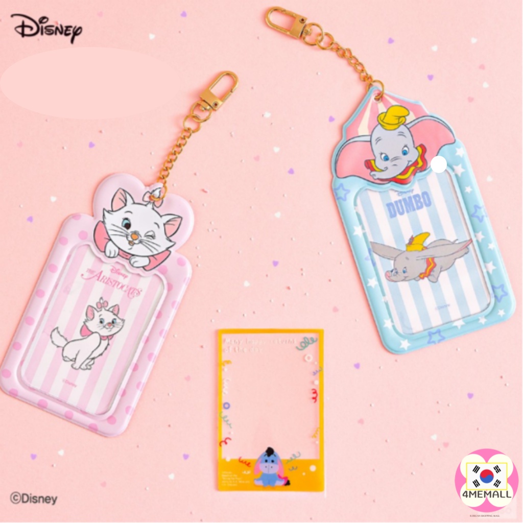 DISNEY Móc chìa khóa hình sưu tầm album ảnh/thẻ sưu tầm hình voi Dumbo/Daiso Hàn Quốc