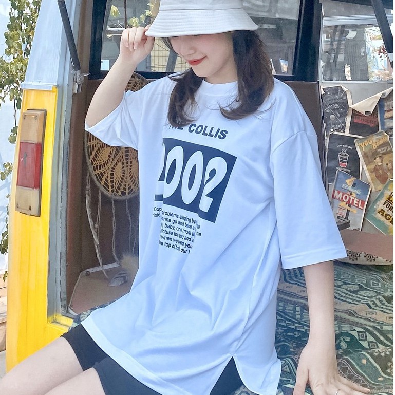 Áo thun nữ / Áo phông nữ tay lỡ form rộng freesize The Collis 2002