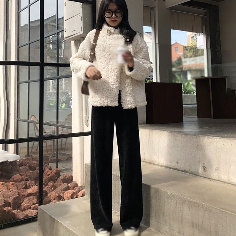 Quần Dài Nữ Lưng Cao Ống Rộng Thời Trang