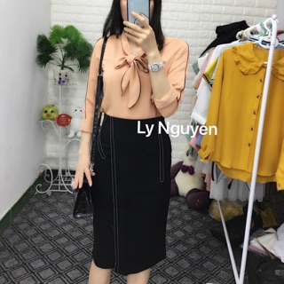 SET CHÂN VÁY + ÁO SƠ MI SIÊU ĐẸP (ẢNH THẬT 100% do shop tự chụp)