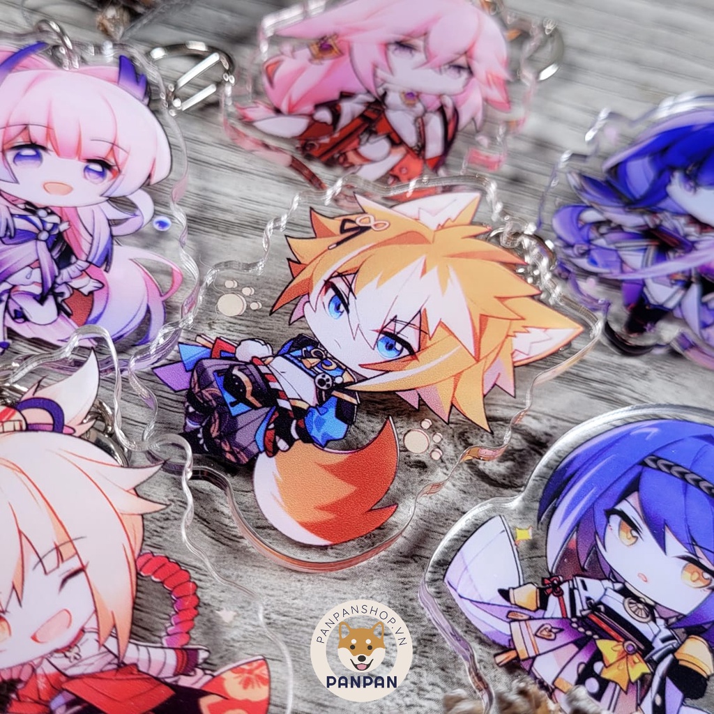 Móc khóa DELUXE Anime Genshin Impact (6cm) Gorou, Kokomi, Kujou Sara, Yae Miko, Yoimiya, Raiden Shogun