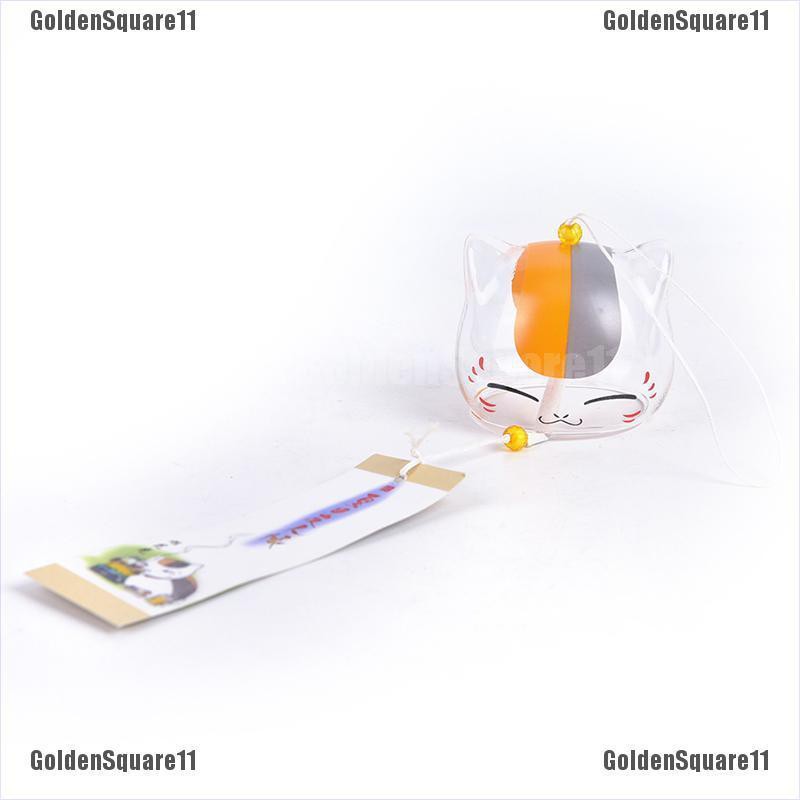 1 Chuông Gió Hình Mèo Bằng Kính Dùng Trang Trí Vườn Nhà