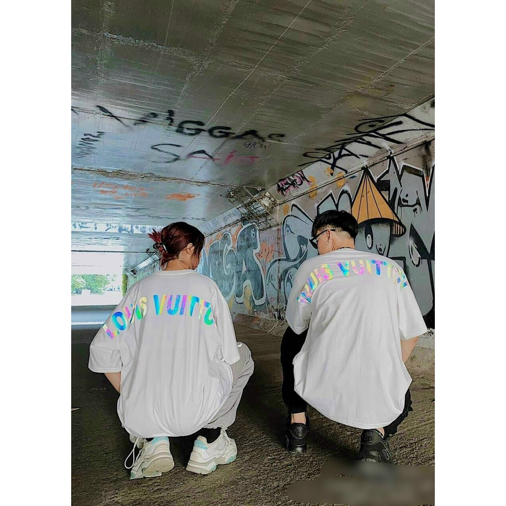 Áo thun phản quang in chữ LUIS TO cực đẹp unisex nam nữ mặc được đủ màu lựa chọn