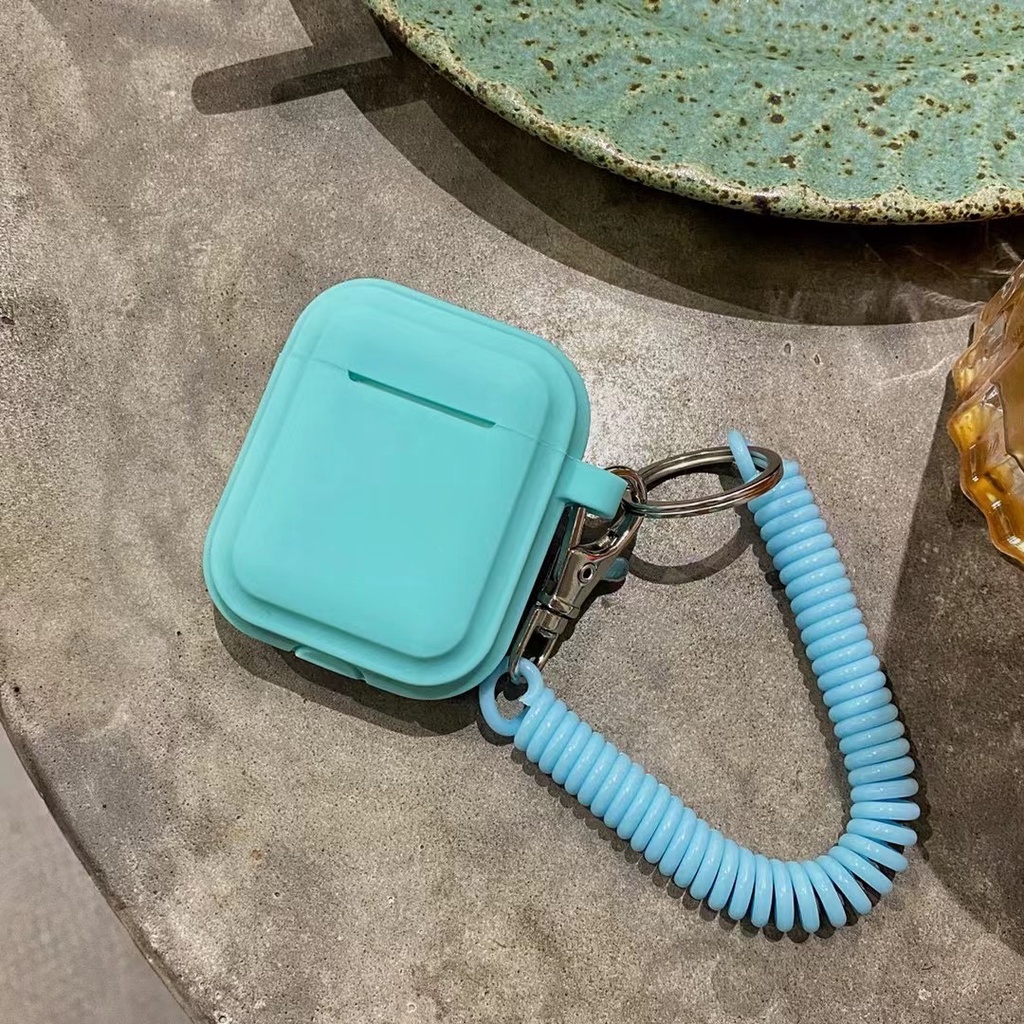 Vỏ bảo vệ hộp sạc tai nghe bluetooth không dây bằng Tpu chống thất lạc thích hợp cho Airpods 1 / 2 Pro 3