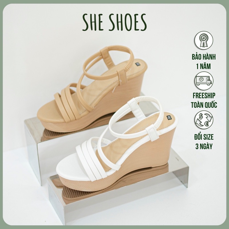 Giày sandal đế xuồng ♥️Freeship♥️ sandal quai ngang 9p siêu xinh. ĐỘC QUYỀN BỞI SHE SHOES - SDX09038
