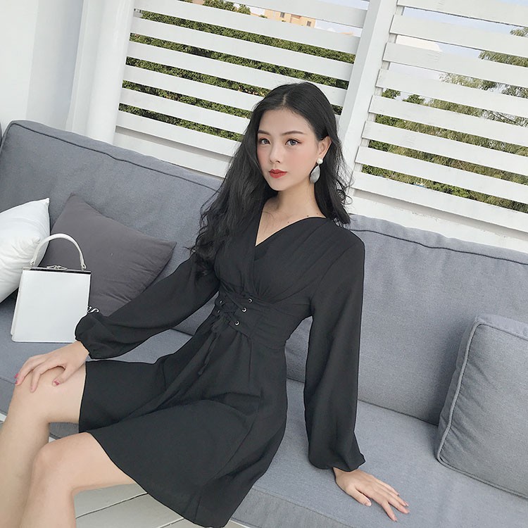 Đầm ulzzang cột dây eo basic - u.w | BigBuy360 - bigbuy360.vn