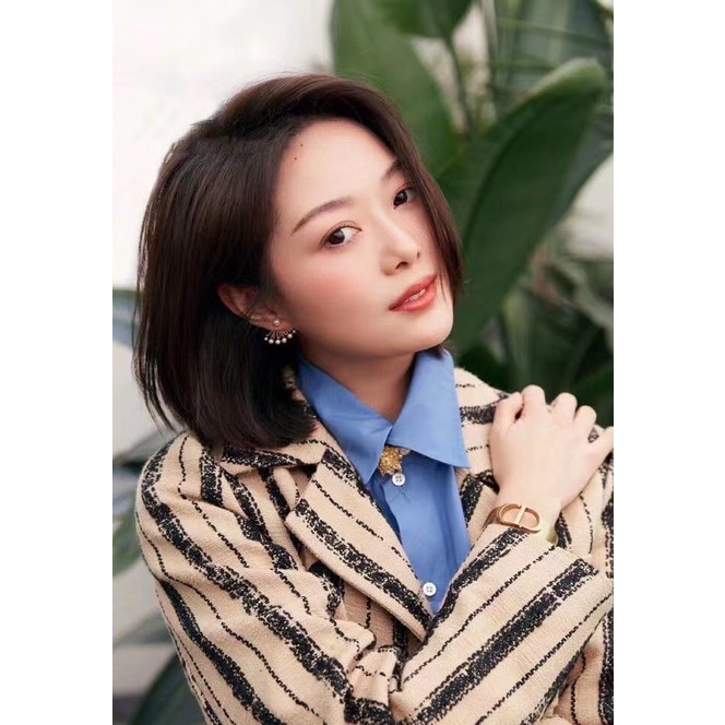 Khuyên Tai Tròn Khắc Chữ Dior Bằng Thép Titanium Thời Trang Cho Nữ