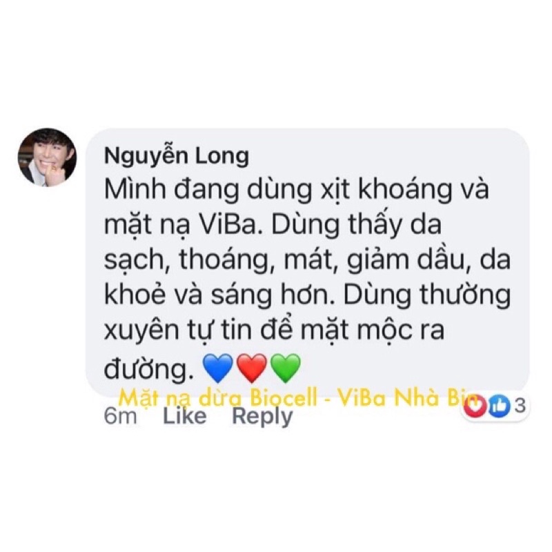 [VIBA] Mặt nạ dừa Biocell Khoáng Tươi ViBa bổ sung lợi khuẩn, dưỡng ẩm, sáng da, ngừa lão hóa, giảm mụn, trẻ hóa da