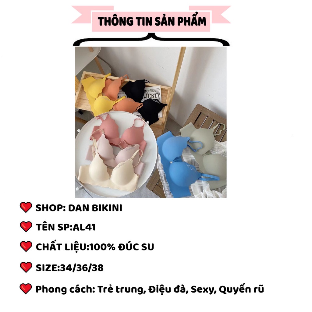 Áo Lót Nữ - Áo Ngực Nữ đúc su không gọng viền sóng cao cấp nâng vòng 1 gợi cảm mã AL41