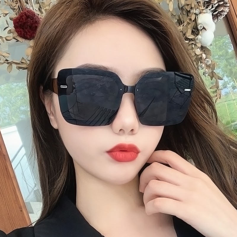 Kính mát gọng vuông lớn phong cách Retro thời trang Hàn Quốc cho nữ