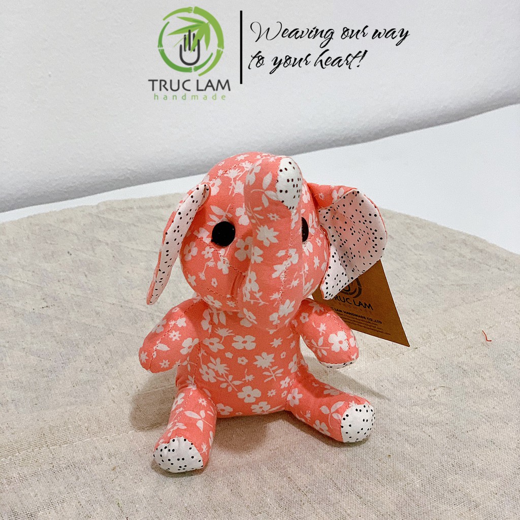 Đồ Chơi Cho Bé Thú Nhồi Bông Mini Hình Con Voi Ngồi Nhiều Màu Sắc Bông Gòn Cao Cấp - Trúc Lâm Handmade