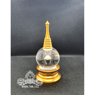 Tháp xá lợi 2 ngăn chứa kiểu Tây Tạng chất liệu poly