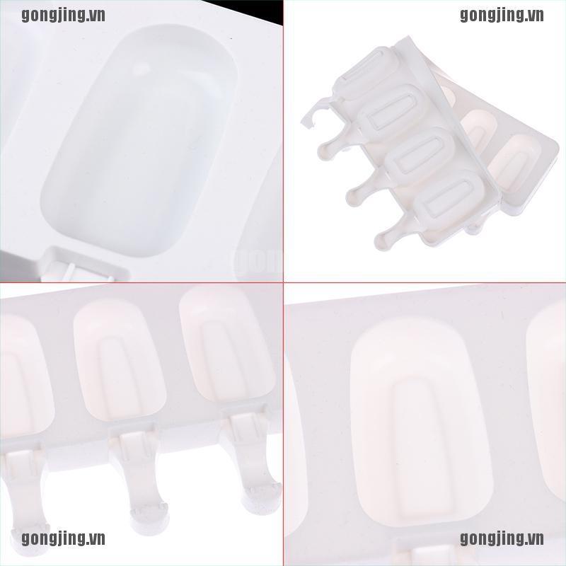 GONJ 8Cavity Ice Cream Mold DIY Homemade Fruit Juice Dessert Ice Pop Lolly Tray Mould