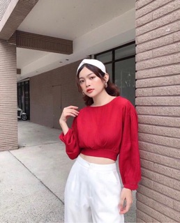 Áo Kiểu Voan Bo Eo Cột Sau