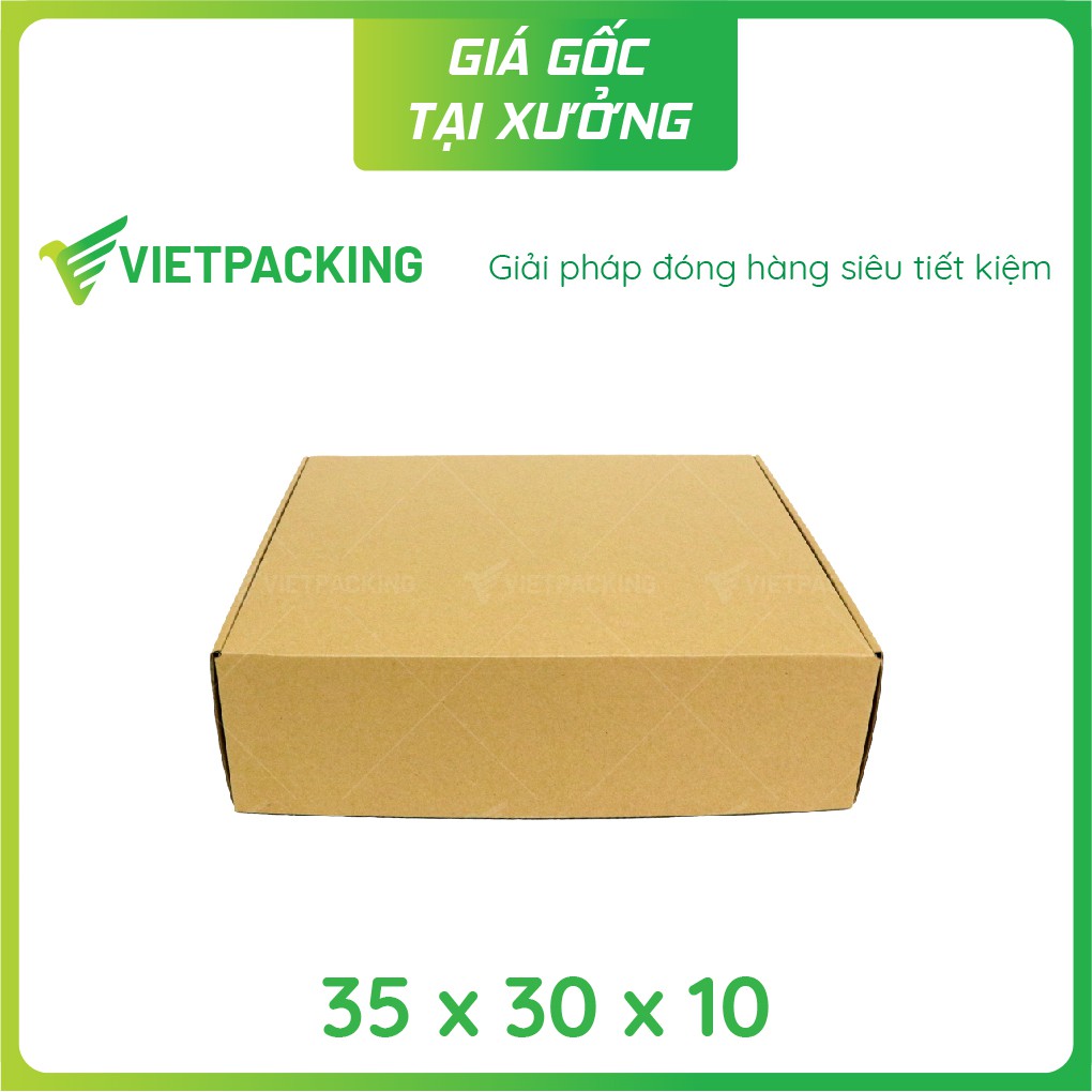 35x30x10 - 10 hộp carton gài hông đựng quần áo V200