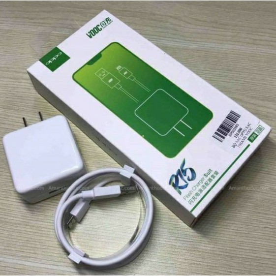 Bộ sạc nhanh Oppo Củ + Cáo sạc Vooc R15 cho các dòng máy cổng Micro USB