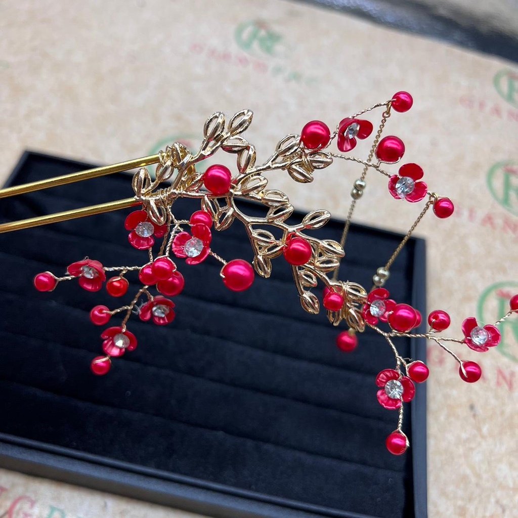 Trâm cài tóc cô dâu áo dài đơn giản Trend 8-2022 Giangpkc  Phụ kiện cưới Giang