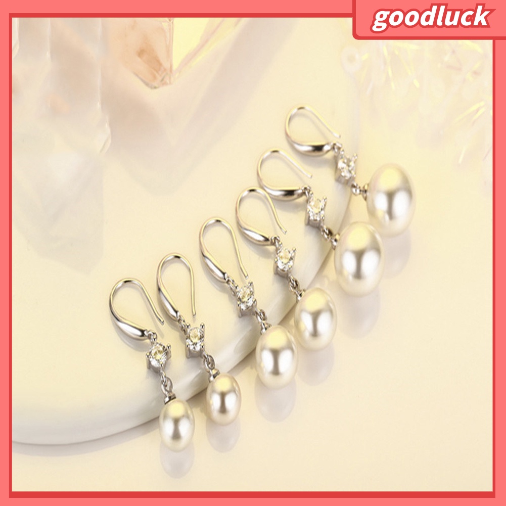 Khuyên Tai Móc Đính Đá / Ngọc Trai Giả Thời Trang Cho Nữ