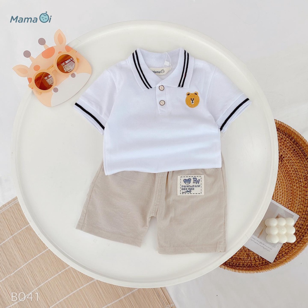 Bộ đùi Polo gấu trắng siêu đáng yêu cho bé của Mama Ơi- Thời trang cho bé