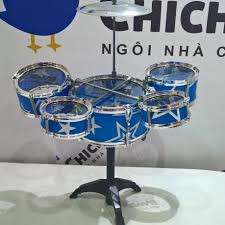 Bộ 5 Trống Jazz Drum Sôi Động Kèm Ghế Ngồi Cho Bé