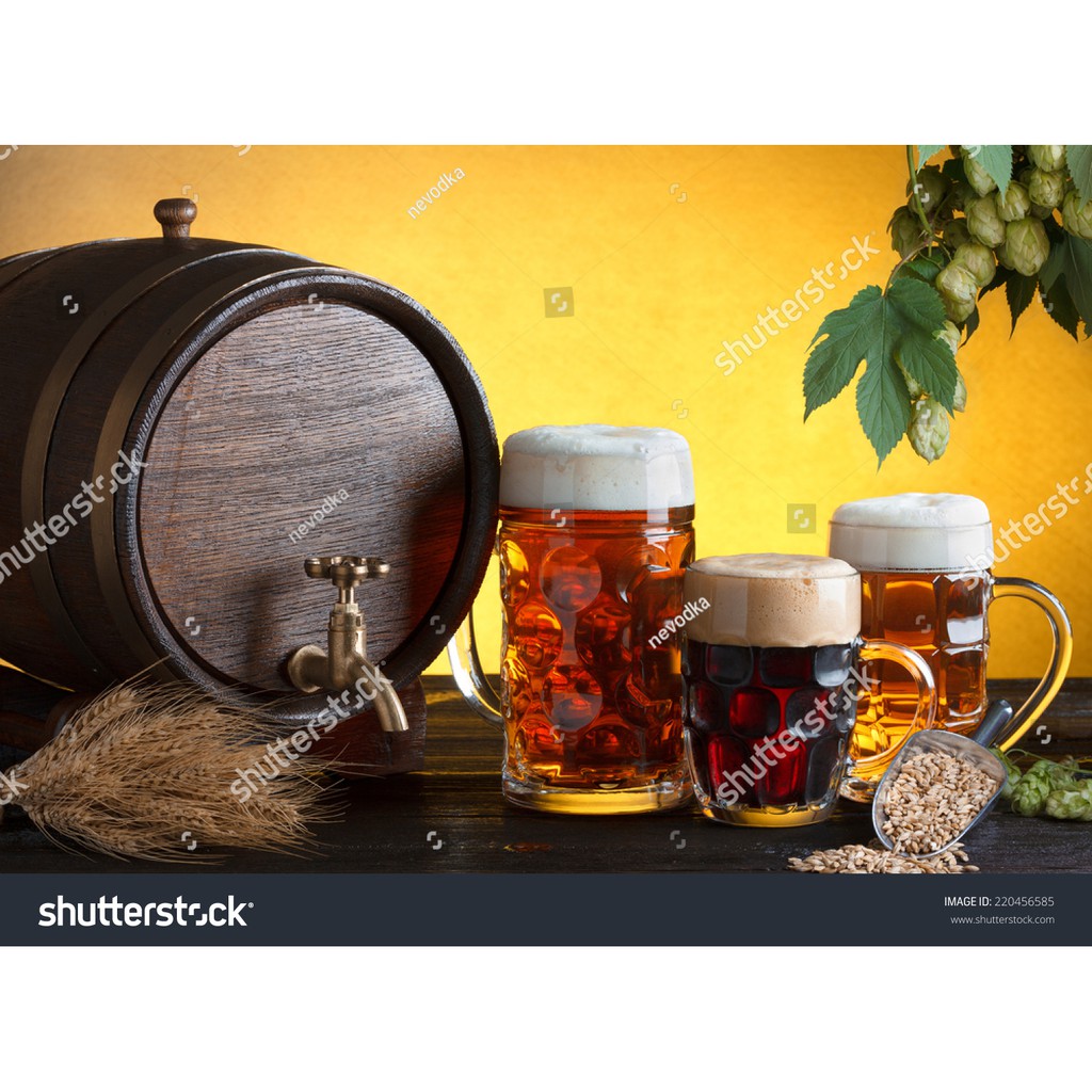 Tranh lụa 3d trang trí Nhà hàng Beer rượu Kích Thước 1,5m x 2m QBQN-4