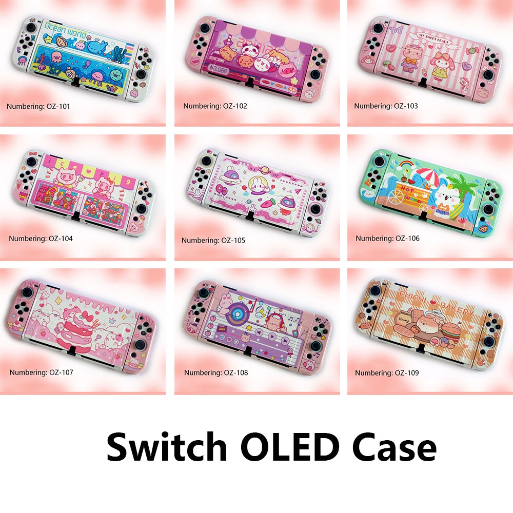 Vỏ Bảo Vệ Chống Trầy Xước Họa Tiết Hoạt Hình Dễ Thương Cho Tay Cầm Chơi Game Nintendo Switch Oled
