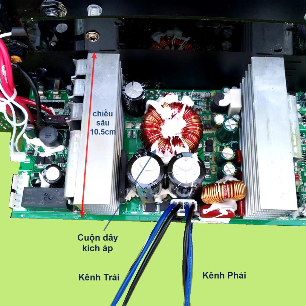 Mạch loa kéo 4 tấc đôi 200W + 200W DSP Reverb Echo có chống hú - Equalizer 5 Band 2 kênh kèm micro UHF xám đen