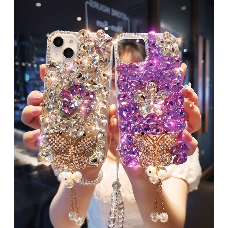 Ốp Điện Thoại Kim Tuyến Lấp Lánh Có Dây Đeo Cho IPhone 13 12 11 Pro Max 13 / 12 / 11 XSMax XR IP 14 Pro Max