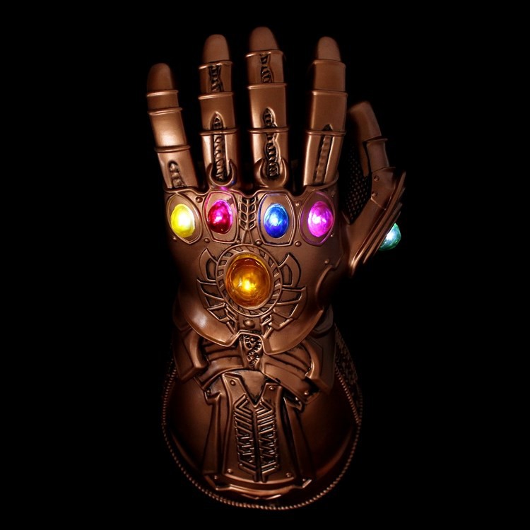 Găng Tay Vô Cực Nhựa Dẻo, Có Đèn LED Phát Sáng Hóa Trang Thanos Avengers Infinity Gauntlet Gloves, găng tay hulk