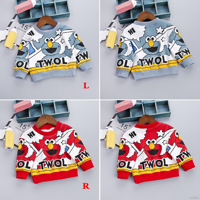 Áo Hoodie Tay Dài In Hình Hoạt Hình Cho Bé Gái