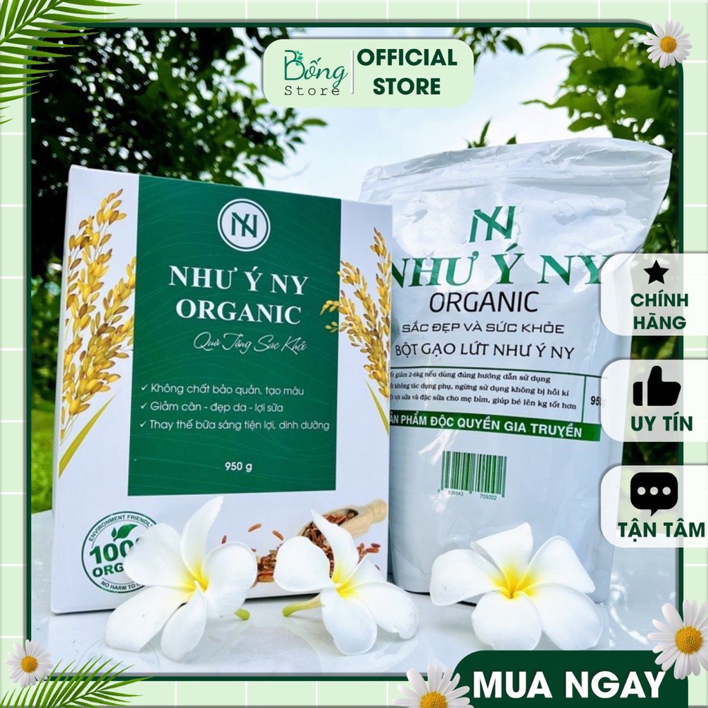 ✨ Bột Gạo Lứt Như Ý Ny Organic giảm cân lợi sữa, làm từ thiên nhiên🍀