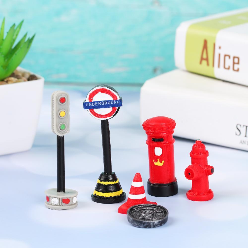 LONTIME 1 Mô Hình Phong Cảnh Đường Phố Bằng Nhựa Resin Trang Trí Sân Vườn