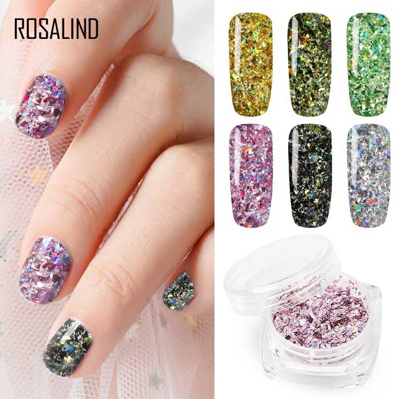 Sơn móng tay ROSALIND kim tuyến lấp lánh nghệ thuật