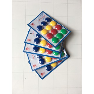 Vỉ nam châm hít bảng 12 viên nam châm D20, lực hút tốt.