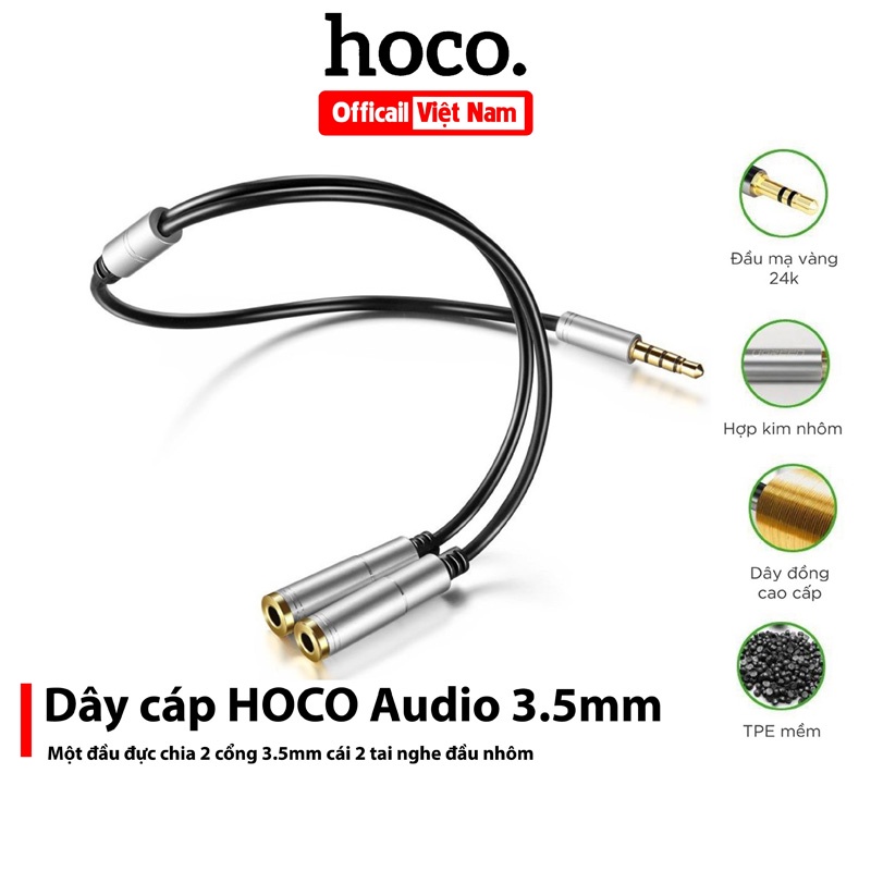 Jack Chuyển Đổi Tai Nghe 3.5mm Sang 2 Cổng 3.5mm