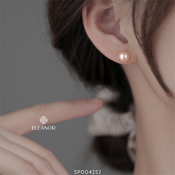 Bông tai nữ chuôi bạc 925 Eleanor Accessories nụ ngọc trai nhân tạo phụ kiện trang sức 4251
