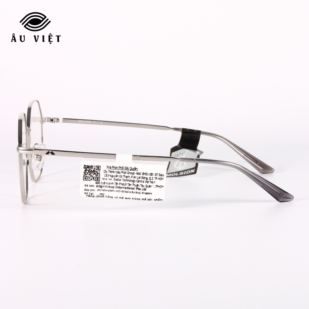 Gọng kính Molsion MJ-7096 màu bạc Full box