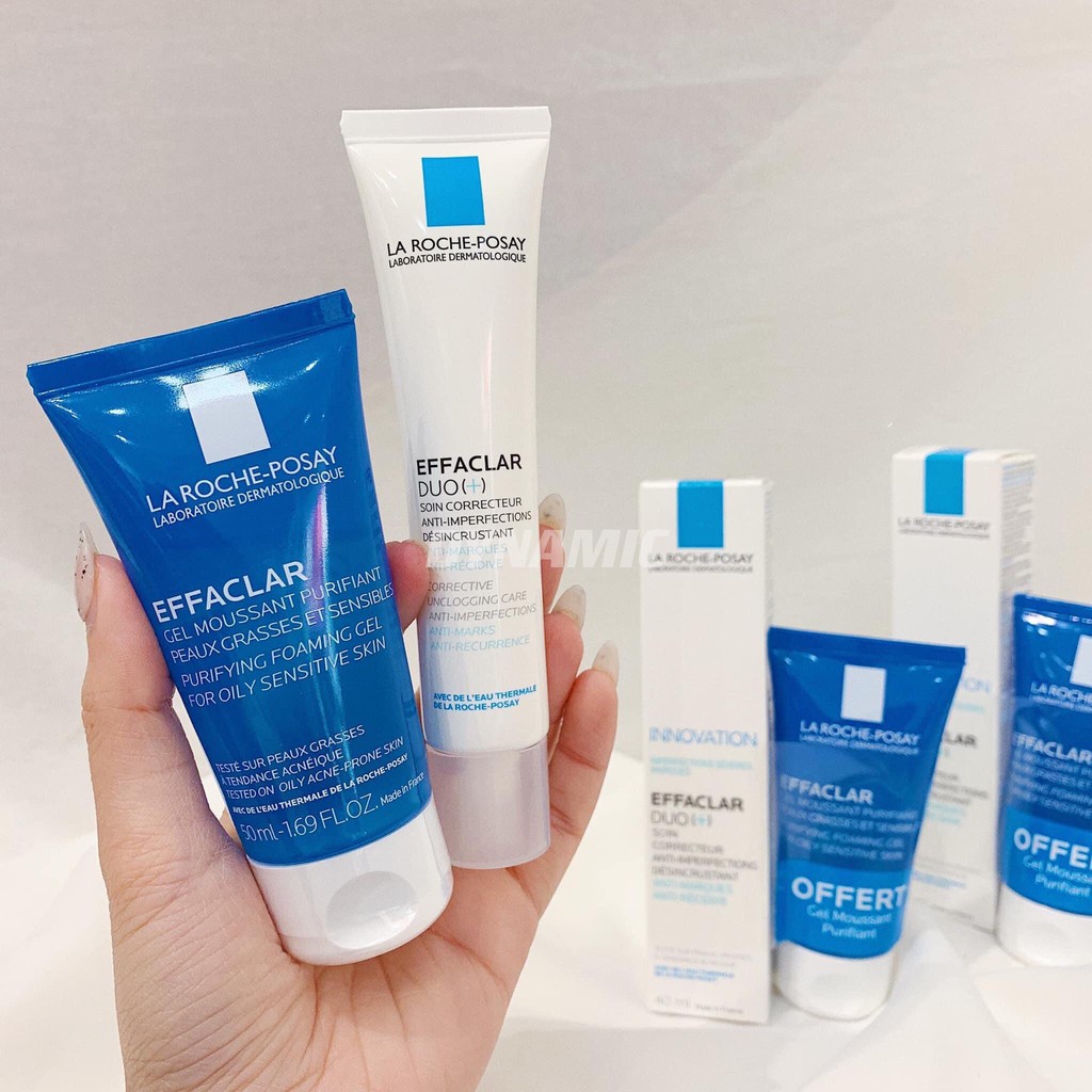 [La roche-posay duo+] Set kem giảm mụn La roche-posay effaclar duo [+] tặng kèm sữa rửa mặt La roche-posay effaclar