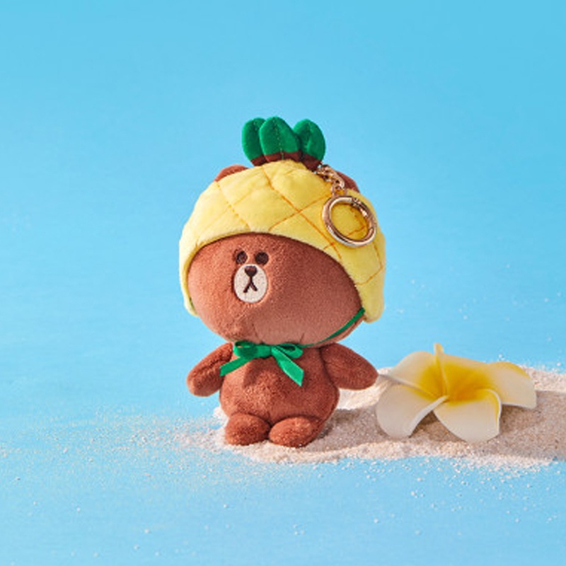 Line Friends Búp Bê Đồ Chơi Hình Gấu Nâu Và Trái Cây Đáng Yêu