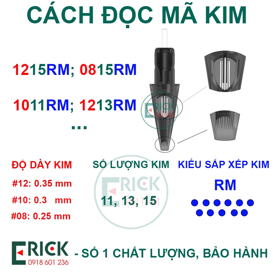 Kim lò xo máy xăm Pen DIRK cao cấp (Hộp 20 chiếc)