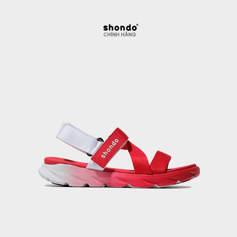 Sandals Shondo F6 sport ombre đế 2 màu đỏ trắng F6S0660