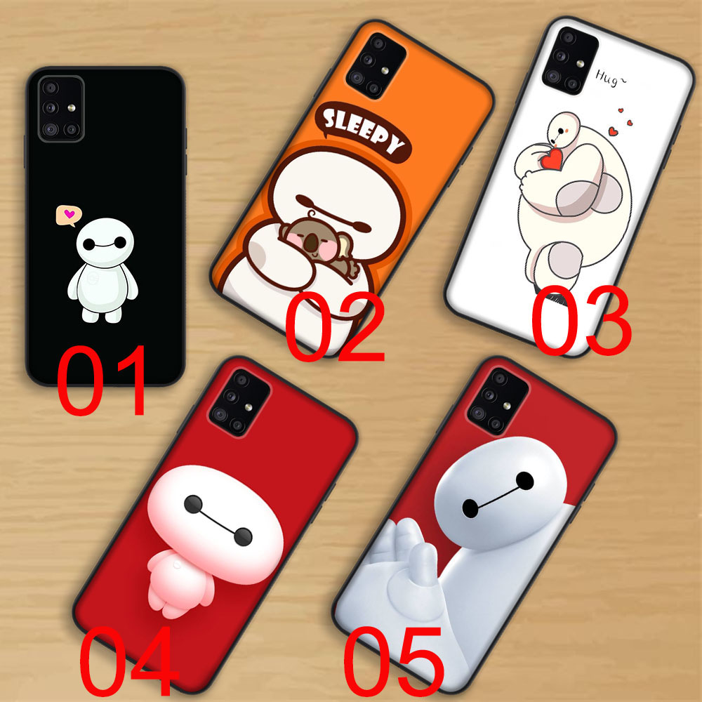 Ốp Điện Thoại Dẻo Viền Đen In Họa Tiết Baymax Big Hero Cho iPhone 5 8 11 6S 5S 7 XR 6 SE Max Pro Plus