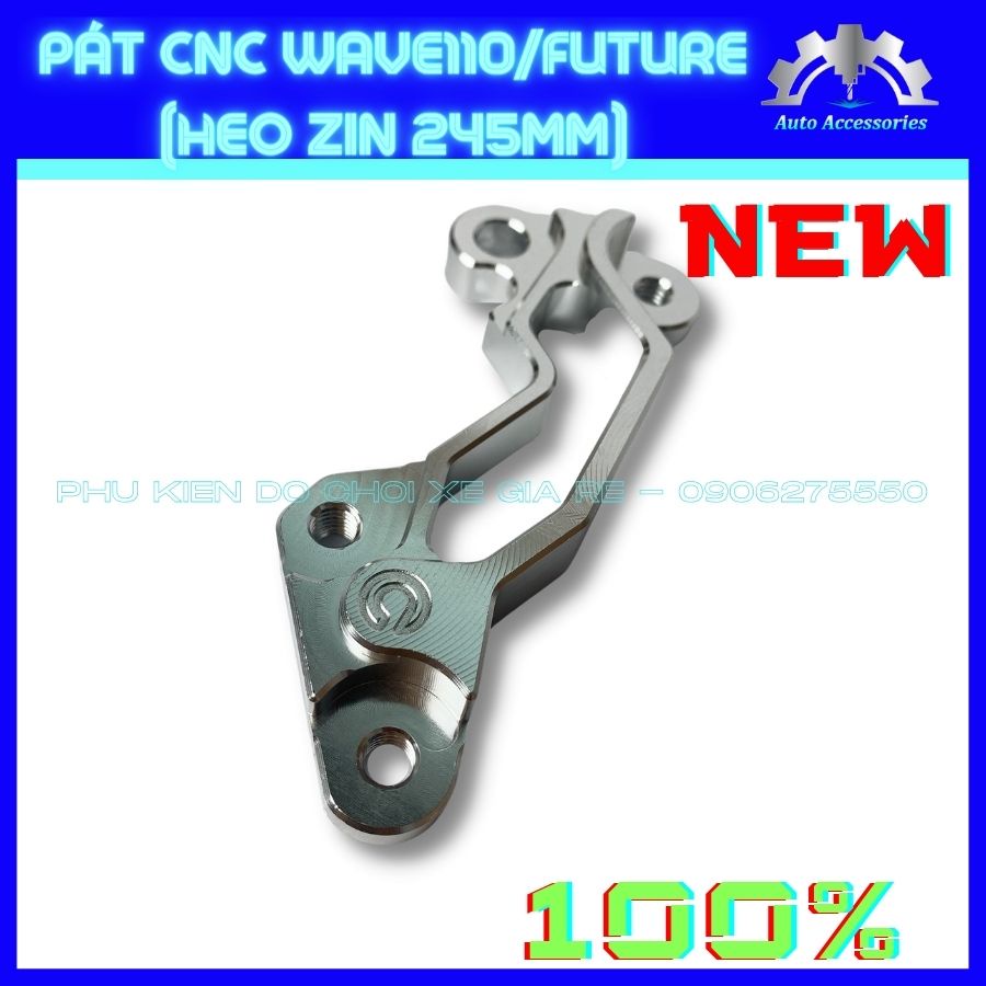 PÁT CNC - Pát Trước xe Wave110 Future gắn Heo Zin theo xe, đi đĩa size 245mm -  Công nghệ CNC sắc xảo, tỷ mỉ, bóng bẩy