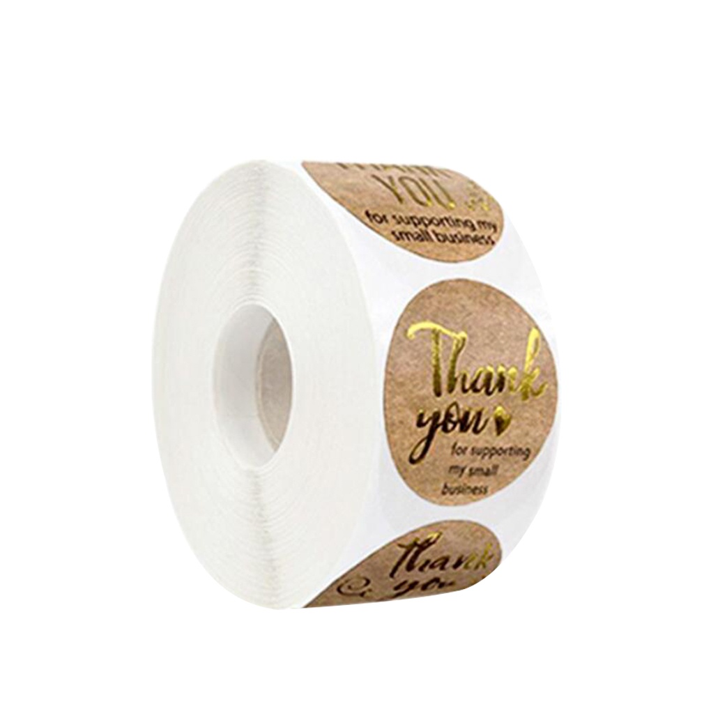 Sticker Roll Kraft Paper Seal Sticker DIY Packaging Label Tape Hand Craft Decoration Supplies burang