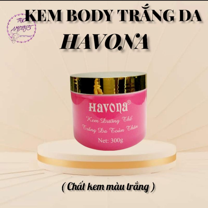 KEM DƯỠNG TRẮNG BODY HAVONA HỒNG 300G ( NẮP VÀNG)