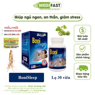 Bonisleep hỗ trợ giúp ngủ ngon, an thần, giảm căng thẳng stress từ thảo dược - Mua 6 tặng 1 bằng tem tích điểm
